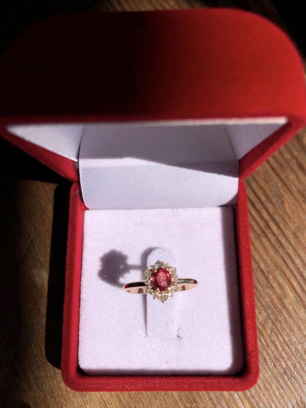 Rose Model Turmolin Pırlanta Yüzük